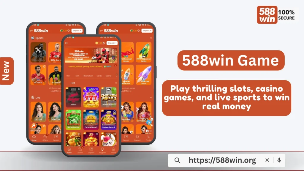 588 Win Game Play Interface and Display
